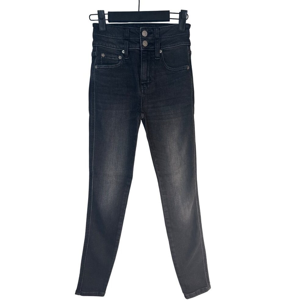 2/$30 Daze Size 24 Black Skinny Jeans High Waisted Cotton Blend NWT